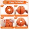 12 Pieces Basketball Paper Lanterns with Copper Wire 8 Inch Orange Basketball Hanging Decorations for Sports Themed Party, March Madness, Birthday, Baby Showers, Classroom, Home Indoor Outdoor Decor